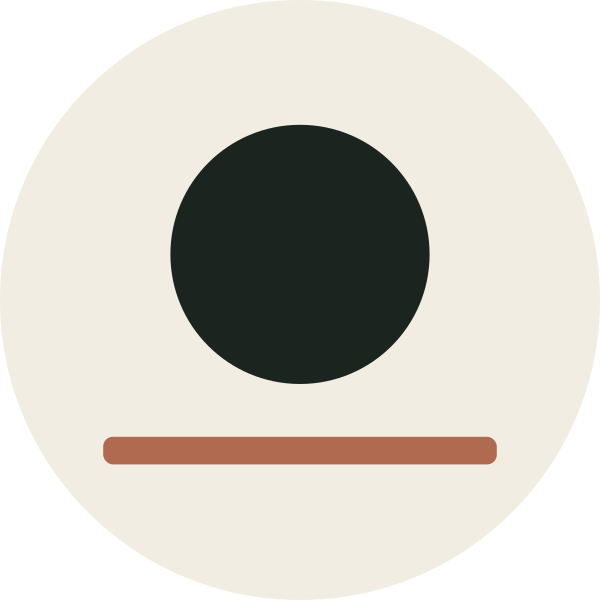 Ball-marker artwork featuring the settling-ball icon in the Bone colourway